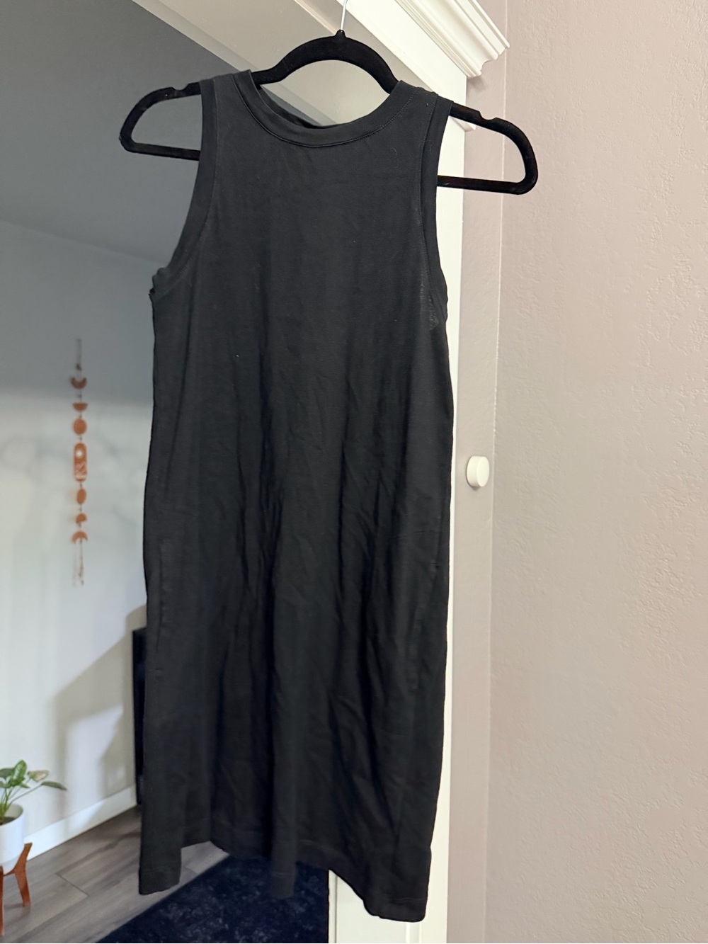Old Navy Black Sleeveless Midi Tank Dress